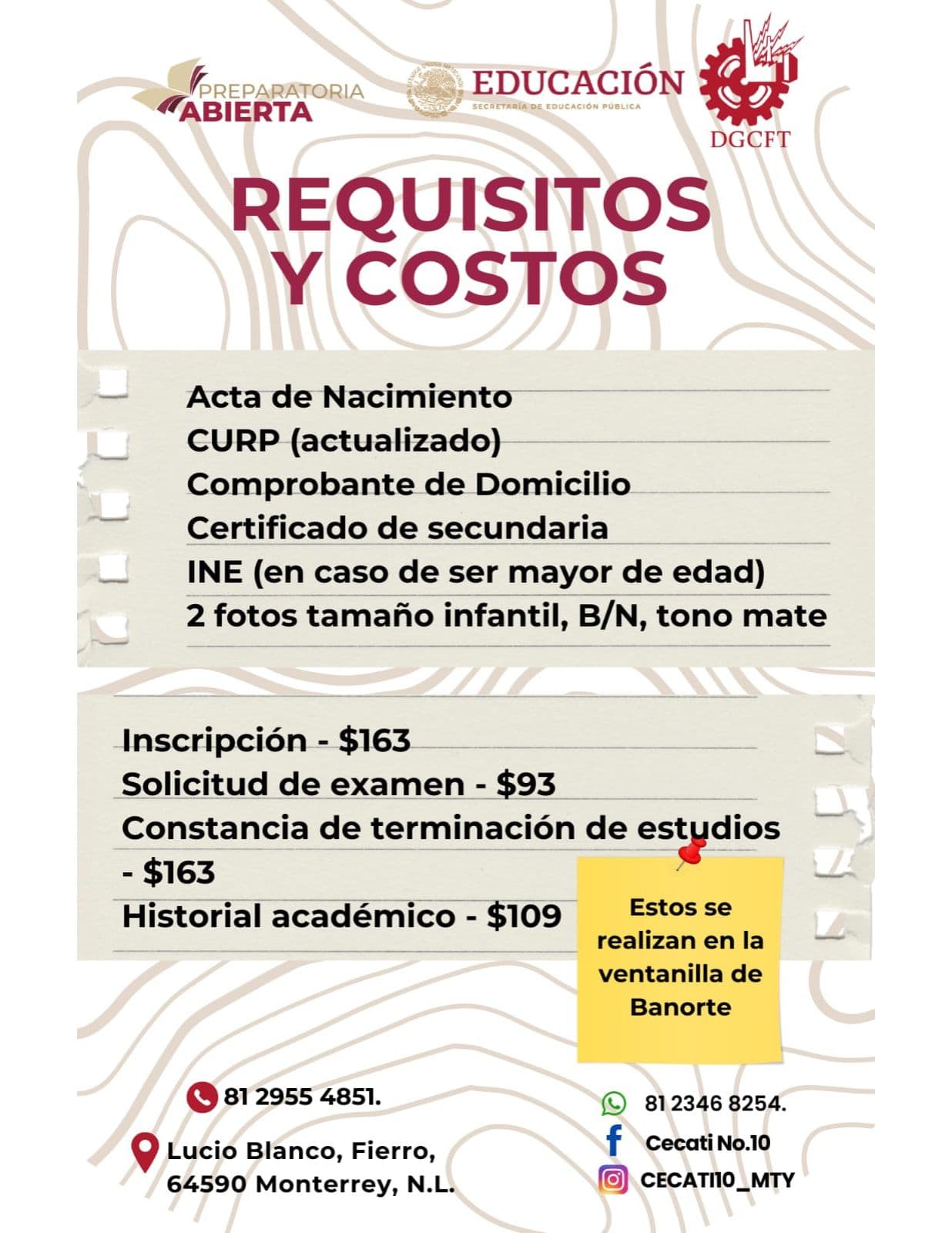 Horarios disponibles